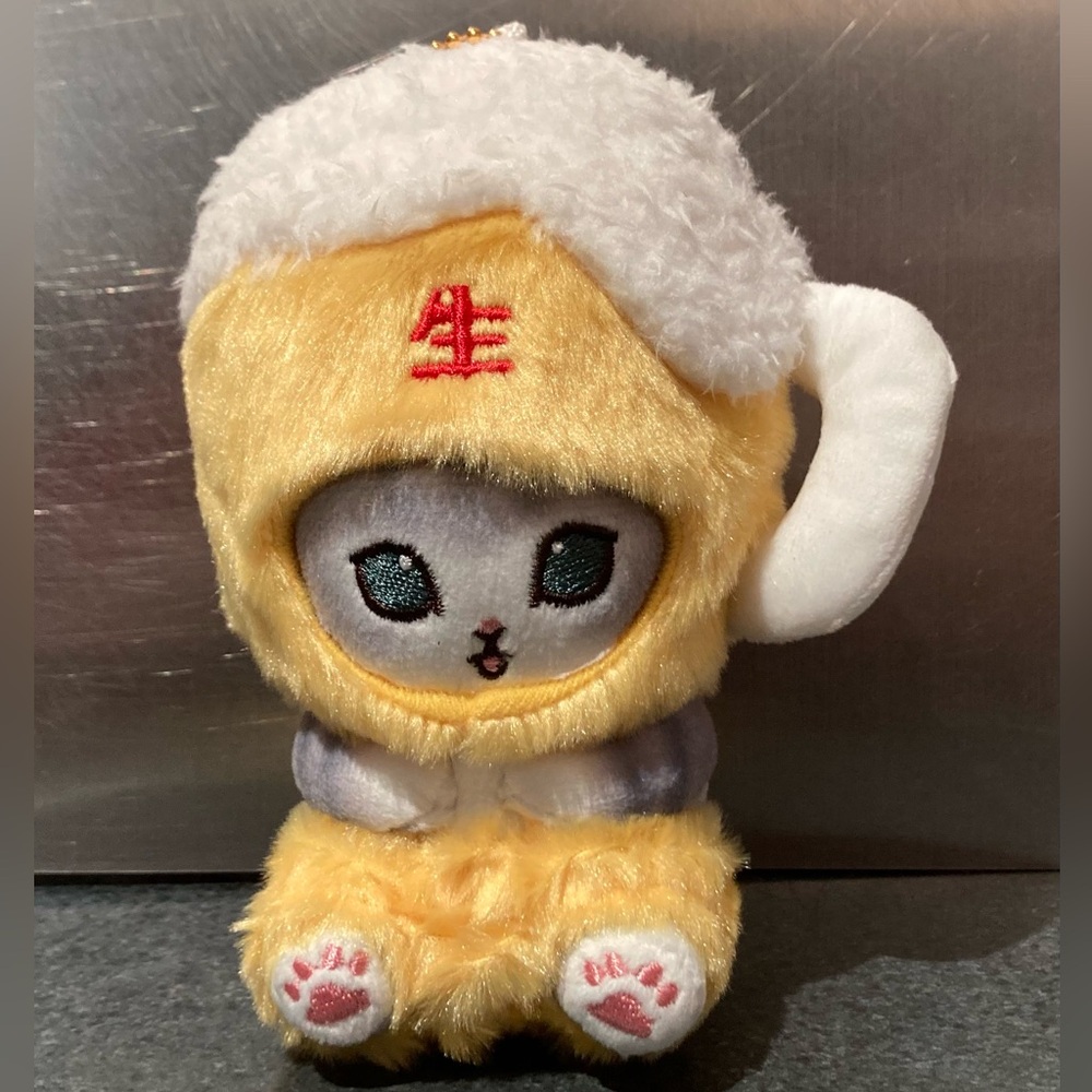 🍺🐱 15cm Mofusand Cat Foamy Beer Mug Costume Soft Plush Stuff Doll Toy Keychain